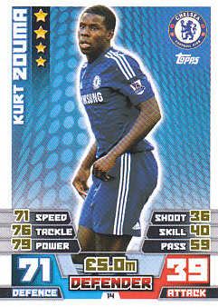 Kurt Zouma Chelsea 2014/15 Topps Match Attax #14